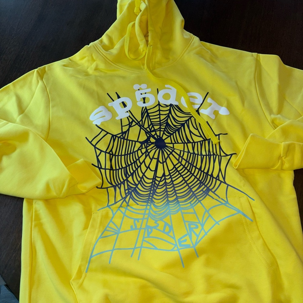Yellow Spider Web Hoodie